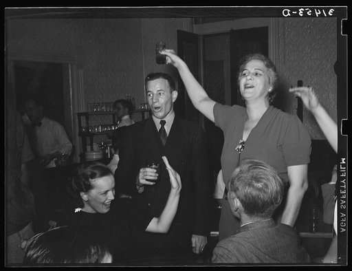 Singing at the bar during the National Rice Festival. Crowley, Louisiana