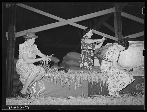 Untitled photo, possibly related to: Decorating float. National Rice Festival, Crowley, Louisiana