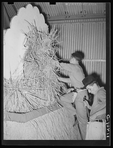 Untitled photo, possibly related to: Decorating float. National Rice Festival, Crowley, Louisiana