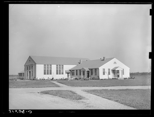 School house and community center. Lake Dick Project, Arkansas