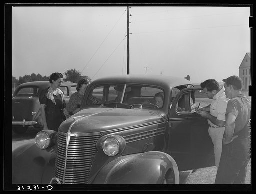 Arrival of the mailman. Lake Dick Project, Arkansas