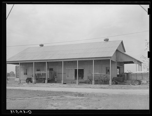 Cotton gin. Lake Dick Project, Arkansas