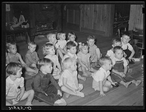 Kindergarten children. Lake Dick Project, Arkansas