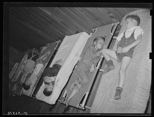 Untitled photo, possibly related to: Supervised nap of schoolchildren. Lake Dick Project, Arkansas