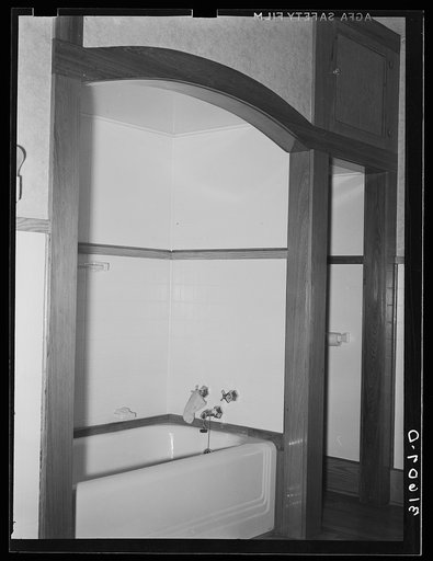 Recessed bathtub in home of Joseph La Blanc. Crowley, Louisiana