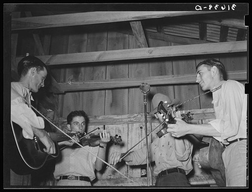 Cajun orchestra at fais-do-do dance near Crowley, Louisiana