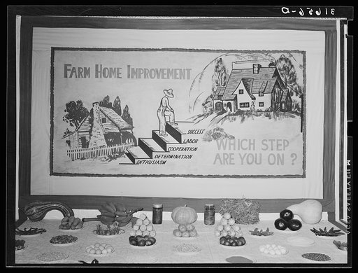Poster in agricultural exhibit. South Louisiana State Fair, Donaldsonville, Louisiana