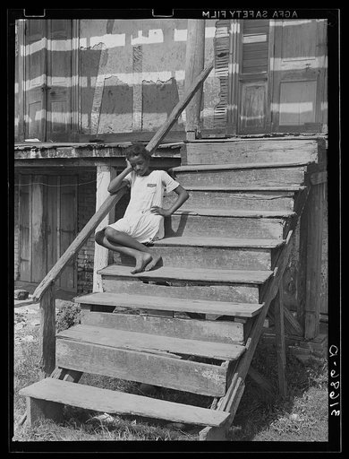 Negro child residing in old Trepagnier house near Norco, Louisana