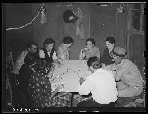 Game of penny-ante in general store near New Iberia. This store is the social center of the immediate community