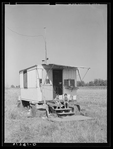 Home of day laborer working in cane fields. Near New Iberia, Louisiana