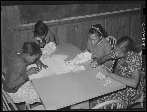 Pupils in home economics class. Lakeview Project school. Arkansas