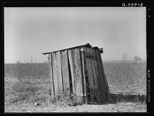 Privy, sharecropper's farm. Transylvania, Louisiana