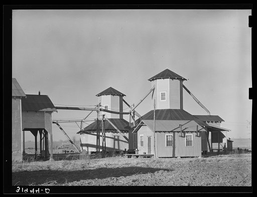 Cotton seed storage warehouse near Lake Providence, Louisiana