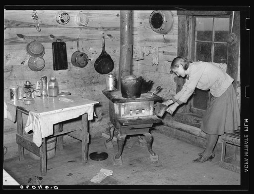 Home of share-cropper living near Merigold, Mississippi. Background photo, Sunflower Plantation