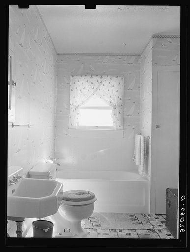 Bathroom of tenant purchase house. Hidalgo County, Texas