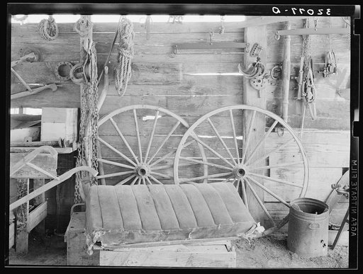Second-hand parts of agricultural machinery. San Juan, Texas