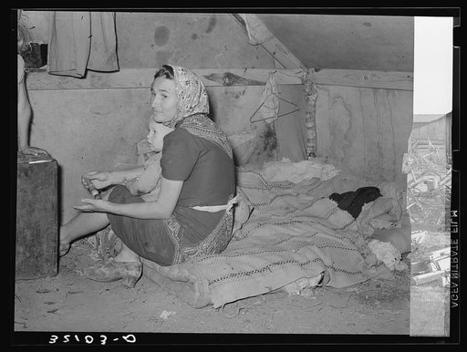 Untitled photo, possibly related to: White migrant mother with child. Weslaco, Texas. See general caption 32108-D