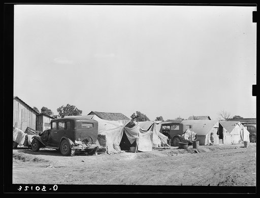 Migrant camp, Weslaco, Texas. Local employment men say that there was no need for migrant labor to handle the citrus and vegetable crops in the valley, the local supply of labor being ample for this purpose. Most of the local labor is Mexican and the labor contractors favor Mexican labor over white 