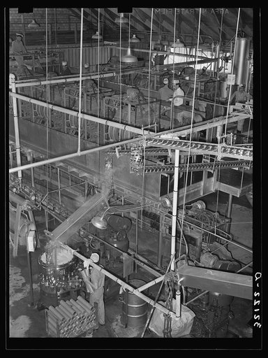 Untitled photo, possibly related to: General view of grapefruit canning plant. Weslaco, Texas