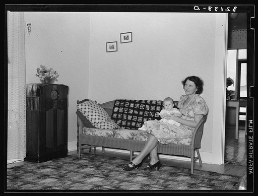 Living room of tenant purchase home. Hidalgo County, Texas