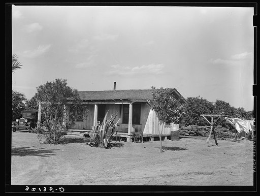 Farm home of FSA (Farm Security Administration) client who raises citrus fruit as well as livestock. Hidalgo County, Texas
