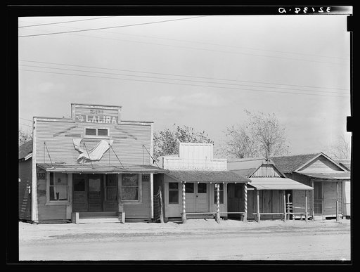 Buildings in Mexican business section. Alamo, Texas