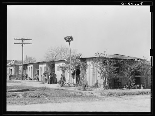 Type of Mexican housing, Alamo, Texas. Most of the workers in the citrus and vegetable fields live in town in houses like these