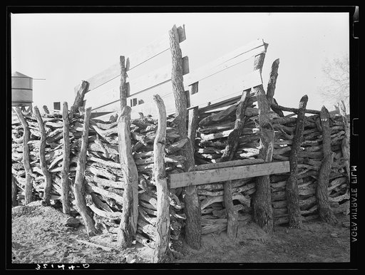 Detail of corral of Mexican farm owner. Hidalgo County, Texas