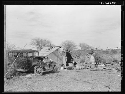 Camp of migrant workers near Mercedes, Texas. See 32108-D