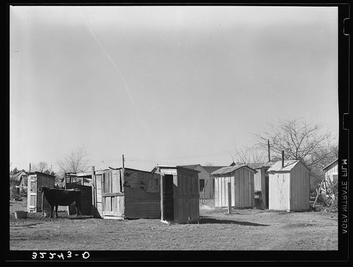Privies and out buildings in Mexican section. Robstown, Texas
