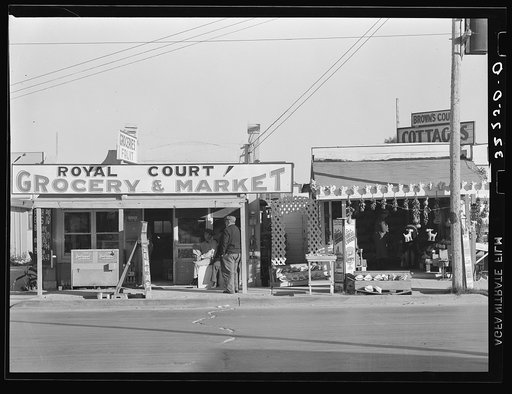 Stores in North Beach tourist district, Corpus Christi, Texas