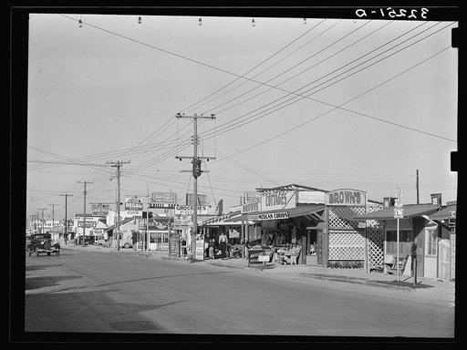 Main street of North Beach tourist district, Corpus Christi, Texas