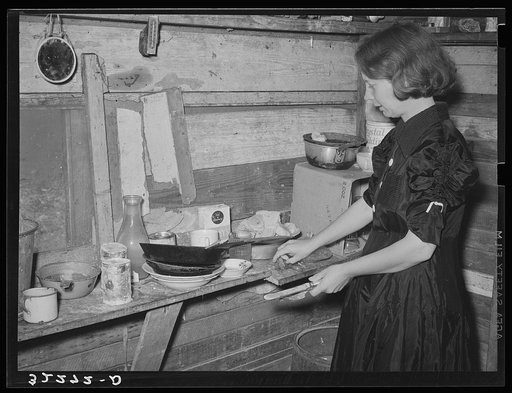 Wife of war veteran living in shantytown. Corpus Christi, Texas
