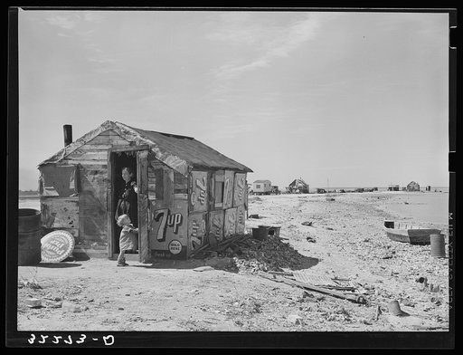 Shack of war veteran with view along Nueces Bay. Corpus Christi, Texas