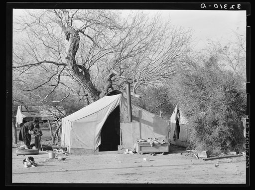 Camp of migrant workers near Harlingen, Texas