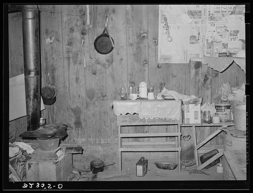 Kitchen in Mexican house. Crystal City, Texas