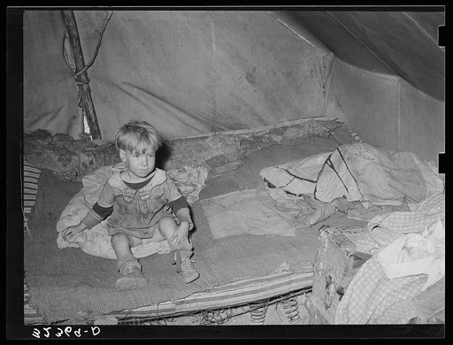 Child of white migrant in tent home. Corpus Christi, Texas