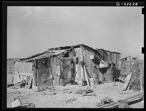 "Rancho Chico," home of Mexican day laborer. Near Crystal City, Texas