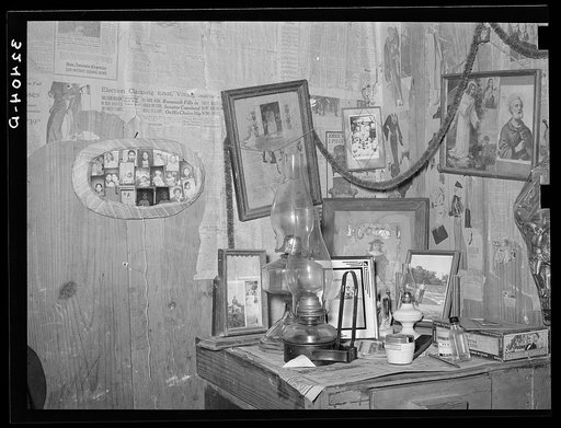 Corner of Mexican living room. Crystal City, Texas
