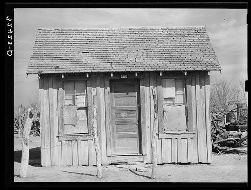 Typical Mexican house. Crystal City, Texas