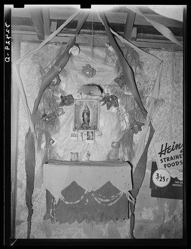Shrine in Mexican house. Crystal City, Texas
