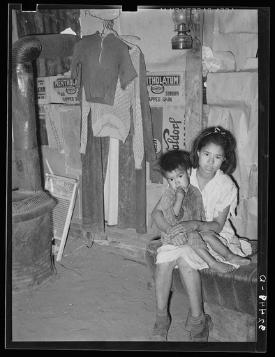Detail of living room of Mexican house. San Antonio, Texas