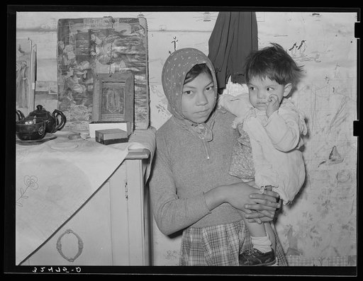 Mexican children in home. San Antonio, Texas