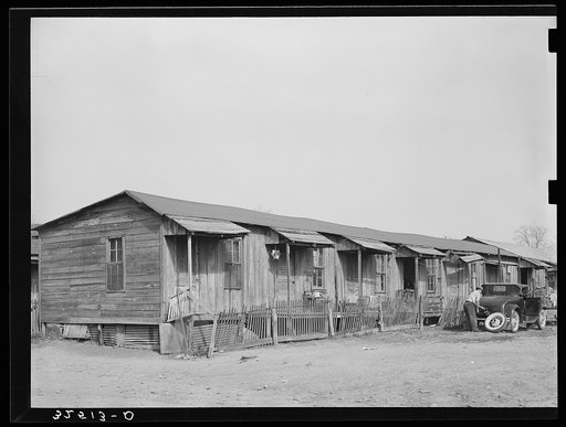 Row of houses. Mexican section of San Antonio, Texas