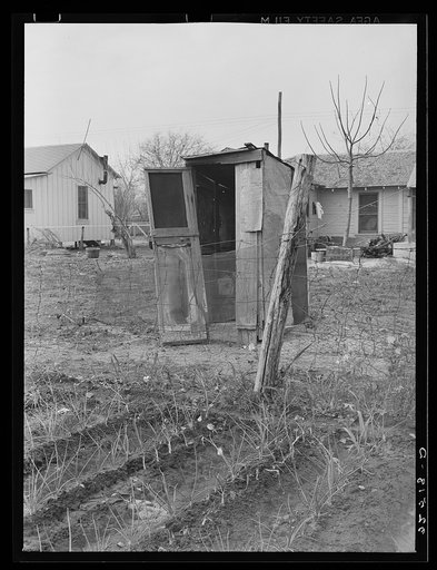 Gardens planted close to privies. Mexican section, San Antonio, Texas. Possible source of typhoid