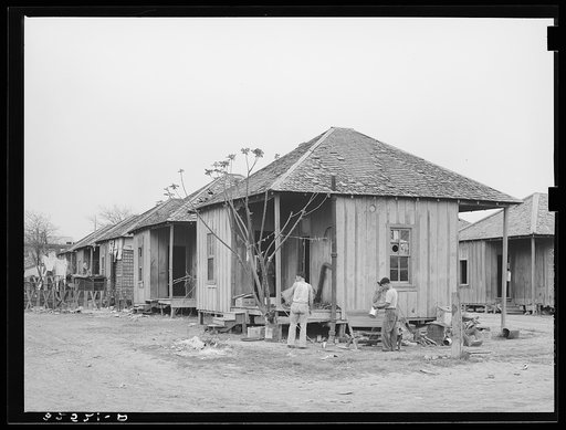 Row of houses. Mexican quarter, San Antonio, Texas