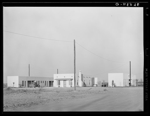 Tourist court and office of real estate development. El Indio, Texas