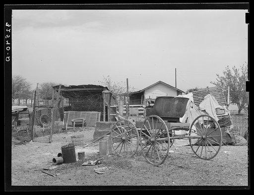 Backyard of Mexican house. San Antonio, Texas