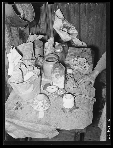 Mexican table and hand of Mexican woman. San Antonio, Texas