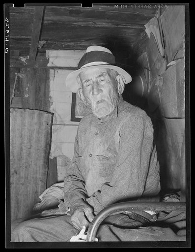 Untitled photo, possibly related to: Old Mexican man who lives alone in San Antonio, Texas